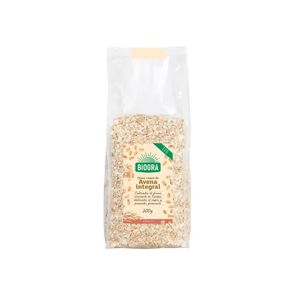 Biográ Copos De Avena Finos Integrales Sin Gluten 500g