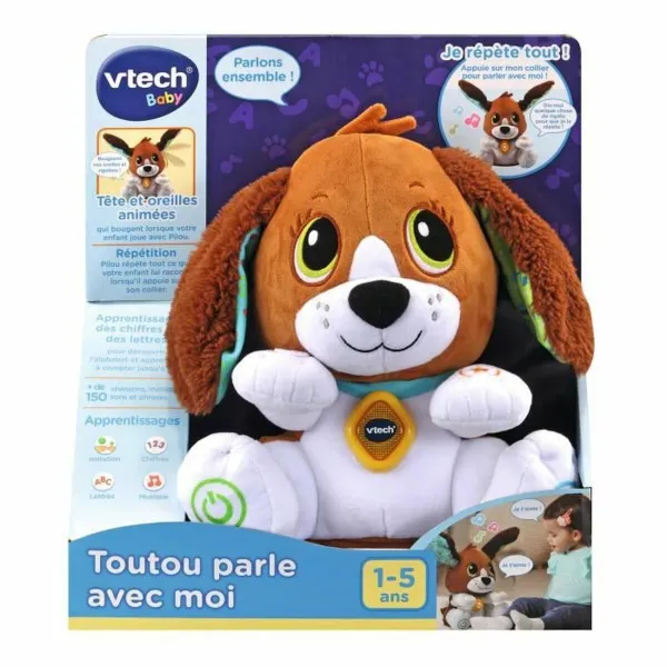 Pehmolelu äänellä Vtech Baby Doggie Talks With Me FR Monivärinen (1 Kappaletta)