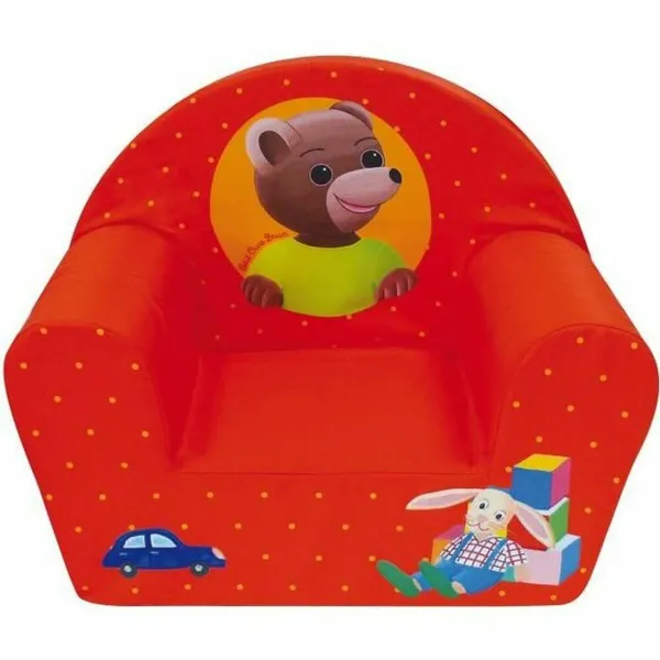 Lasten nojatuoli Fun House 712583 Karhu 52 x 33 x 42 cm Punainen