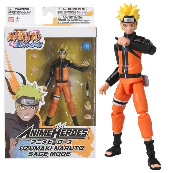 Figuuri, jossa liikkuvat raajat Naruto Anime Heroes - Uzumaki Naruto Sage Mode 17 cm