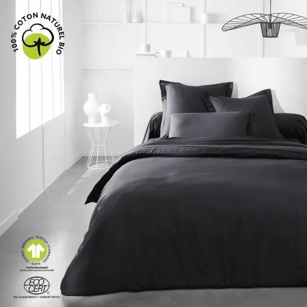 Fitted bottom sheet TODAY Black 160 x 200 cm