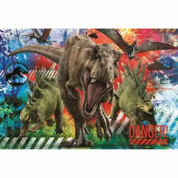 Puzle un domino komplekts Clementoni Jurassic World 68 x 48 cm 60 Daudzums