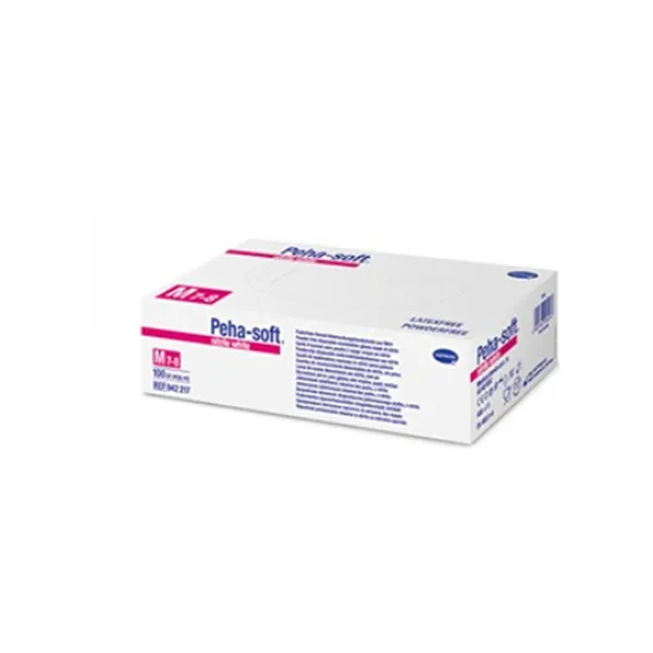 Peha-Soft Nitrile Gloves White T/L 200 Units 