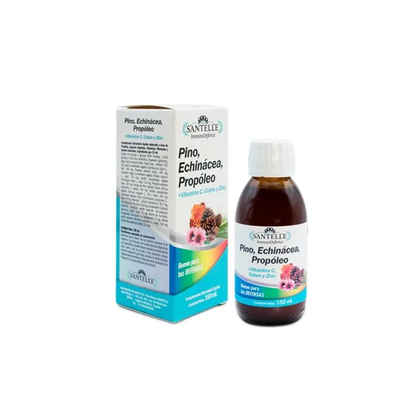 Santelle Inmunodefence Pino, Echinácea, Propóleo Vitamina C, Cobre