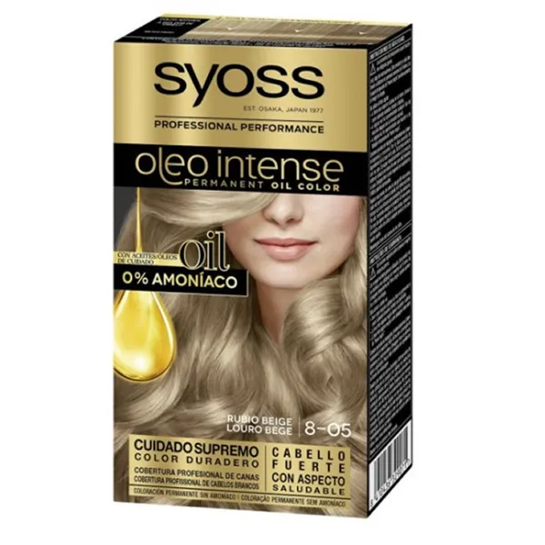 Syoss Oleo Intense Permanent Hair Color 8-05 Beige Blonde