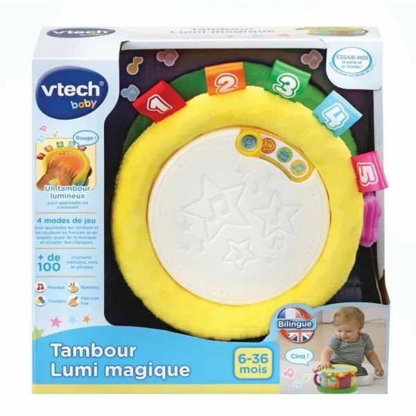 Bungas Vtech Baby Tambour Lumi Magique (FR) Plastmasa (1 Daudzums)