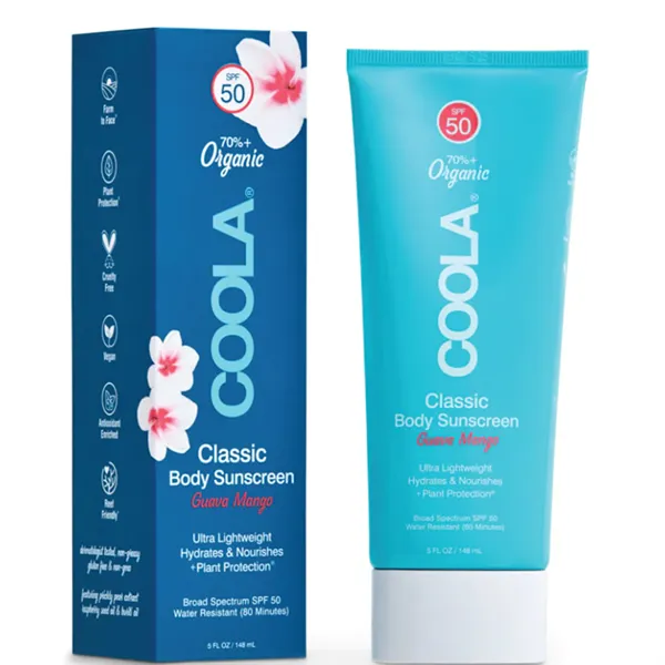 Coola Classic Body Organic Sunscreen Guava Mango Lotion Spf50 148ml