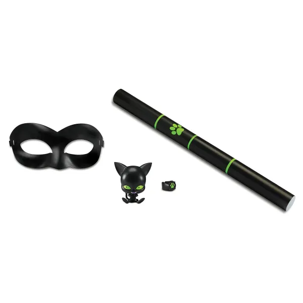 Kostiumas vaikams Miraculous: Tales of Ladybug & Cat Noir Transformation Set - Cat Noir 4 Dalys Juoda Spalvotas