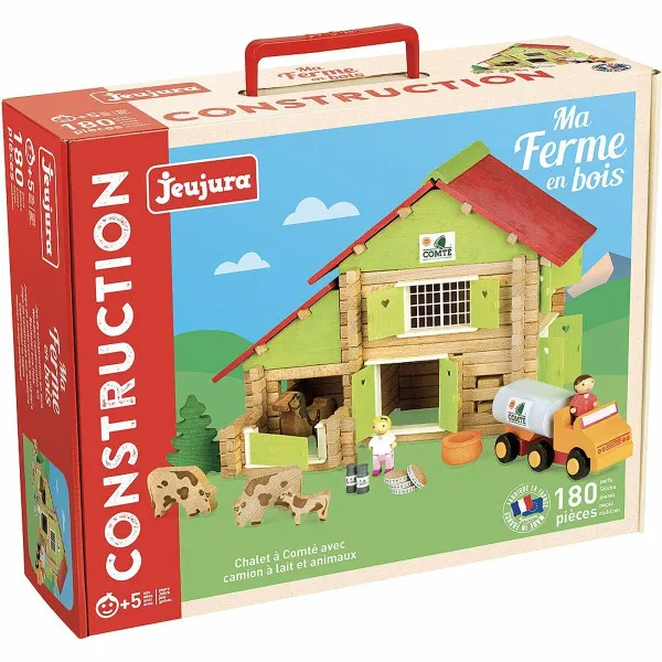 Playset Jeujura My Wooden Farm 180 Kappaletta