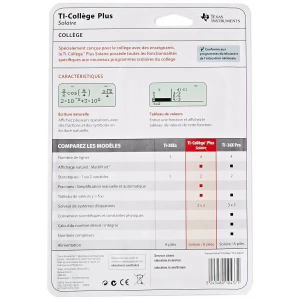 Zinātniskais kalkulators Texas Instruments TI College Plus Zils