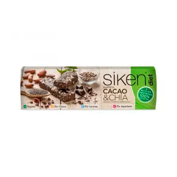 Siken Diet Vegan Cocoa Chia Bar 1U 