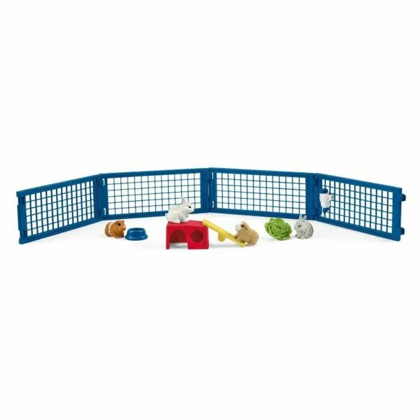 Setti maatilan eläintä Schleich Rabbit and guinea pig hutch Kani Muovinen
