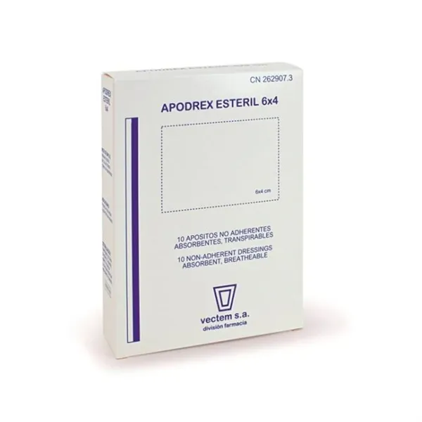 Vectem Apoderex 6x4cm Sterile Wound Dressing 6 Units