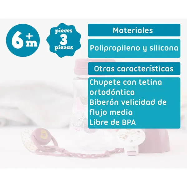 Tuttipullo 250 ml Pinkki