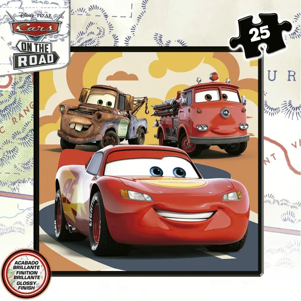 4 palapelin setti Cars On the Road 73 Kappaletta