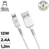 USB - Lightning kabelis Muvit for Change Balta 1,2 m