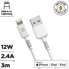 USB - Lightning kaapeli Muvit for Change Valkoinen
