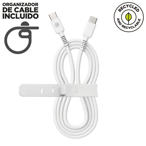 USB-C - USB-C Kaabel Muvit for Change Valge 3 m