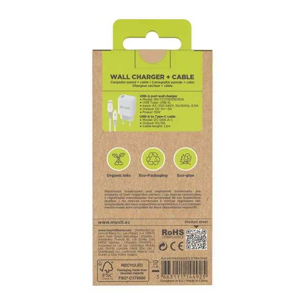 Wall Charger Muvit White 12 W
