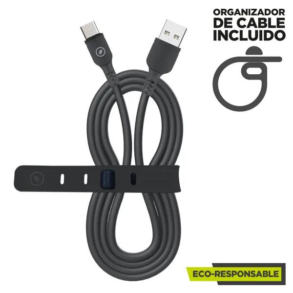 USB - Lightning kaapeli Muvit for Change Musta 1,2 m