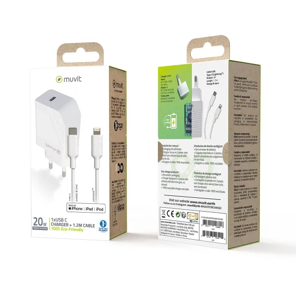 Wall Charger Muvit White 20 W