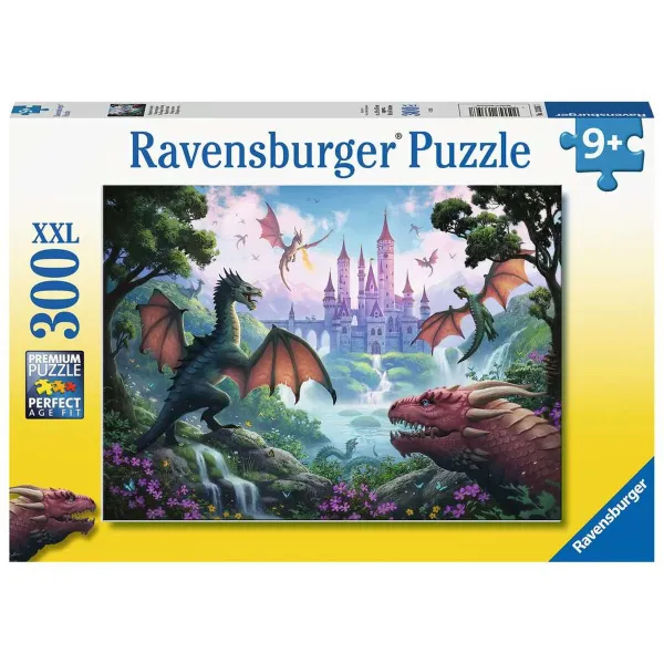 Puzle un domino komplekts Ravensburger 13356 The Dragon's Wrath XXL 300 Daudzums