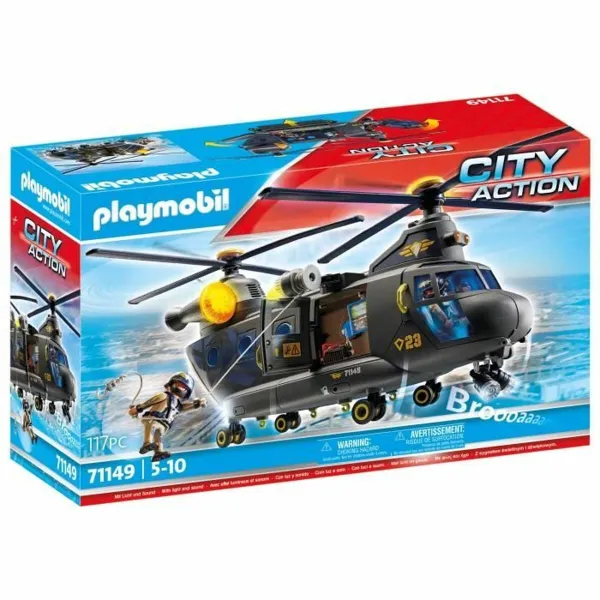 Lelusetti Playmobil Police Plane City Action Muovinen