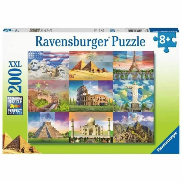 Palapeli Ravensburger 13290 XXL Monumentos del mundo 200 Kappaletta
