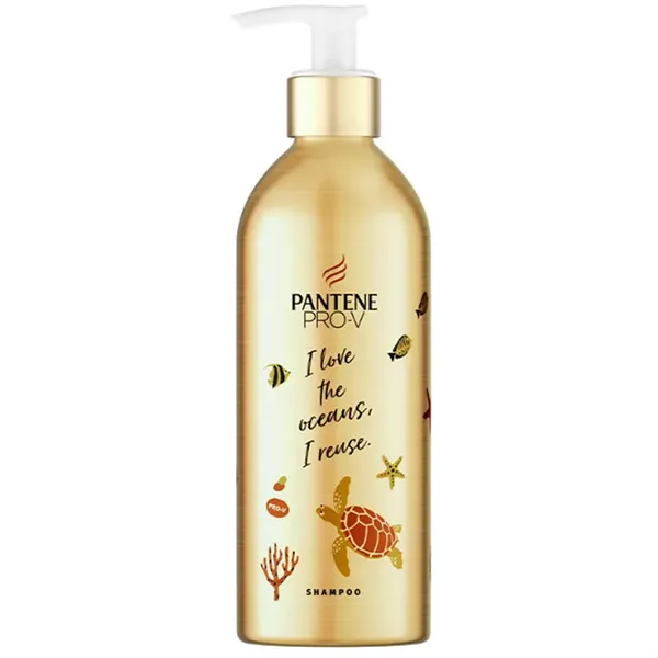 Pantene Botella Rellanable Aluminio R y P Shampoo 430ml