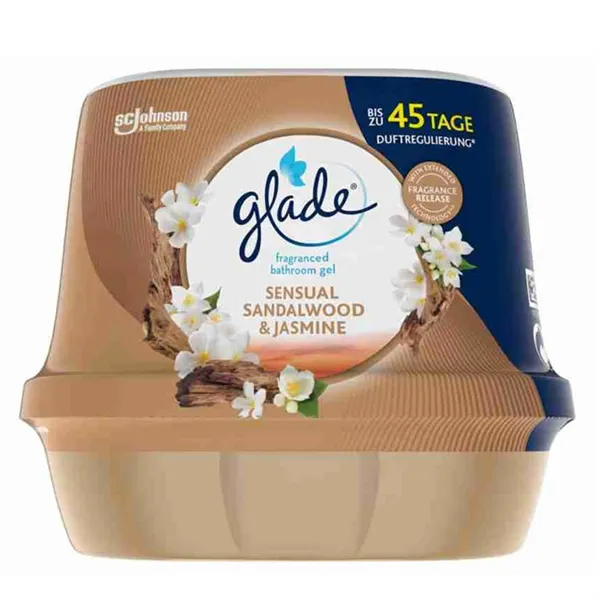 Glade Sensual Sandawood And Jasmine Odour Absorbing Bathroom Air Freshener 2 Units