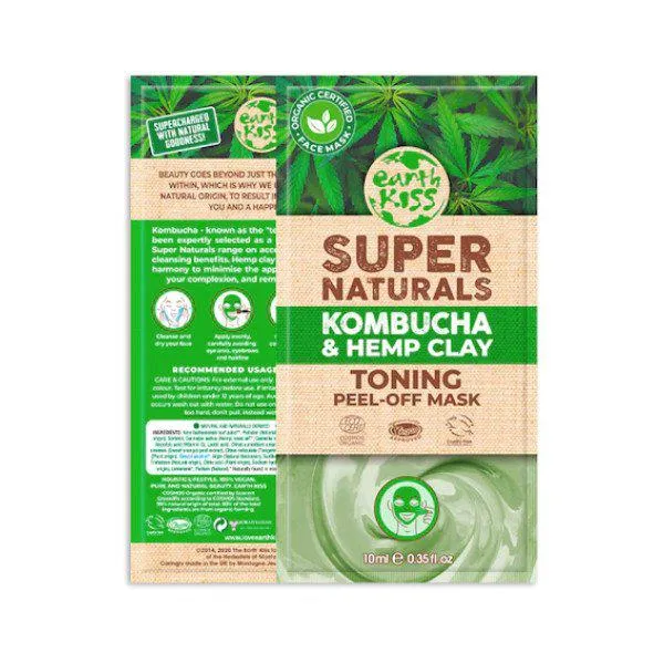 Earth Kiss Super Naturals Kombucha y Hemp Clay Peel-Off Mask 10ml