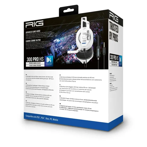 Gaming Headset with Microphone Nacon RIG 300 PRO HS White
