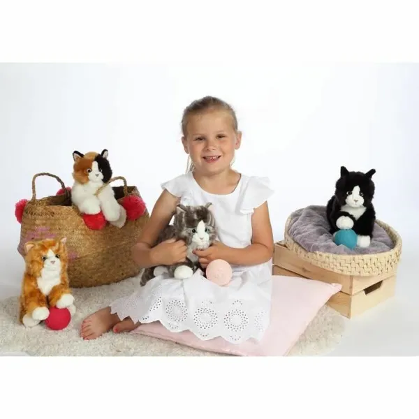 Pūkaina Rotaļlieta Gipsy Kaķis Melns/Balts