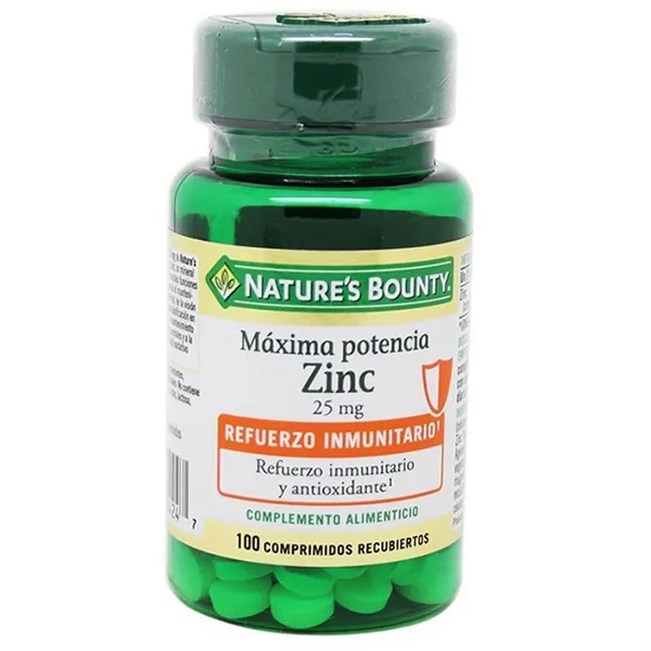 Nature's Bounty Zinc Maximum Strength 25mg 100 Tablets