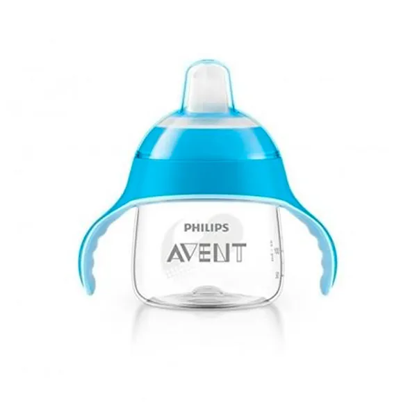 Avent Blue Cup 200ml Soft Mouthpiece +6 Months 1U