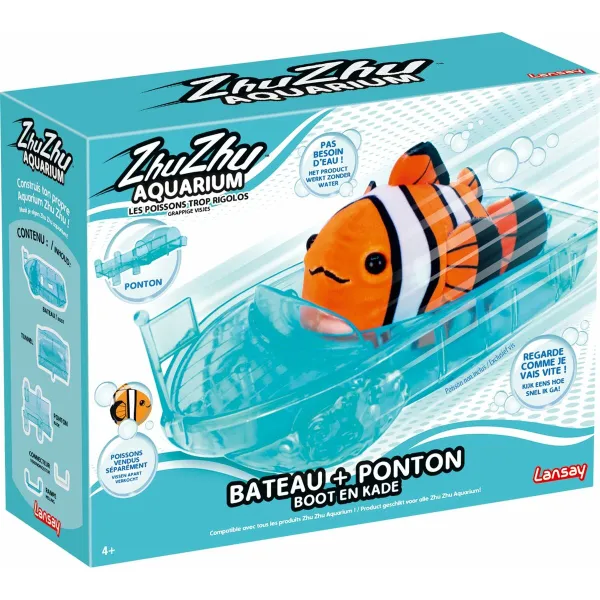 Set of Bath time Animals Lansay Zhu Zhu Aquarium Plastic 10 X 21 X 27 CM