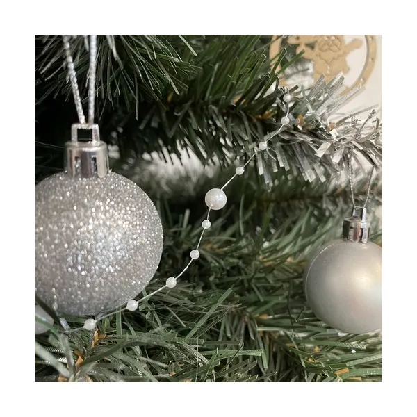 Christmas tree garland - pearls 5m Ruhhy 22499