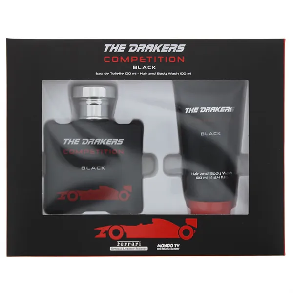 Ferrari The Drakers Competition Black Eau De Toilete Spray 100ml Set 2 Pieces