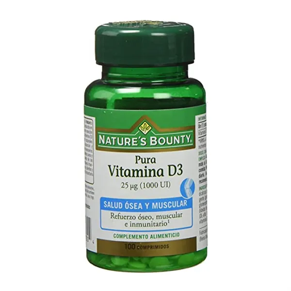 Nature's Bounty Vitamin D3 25µg 1000IU 100 Tablets