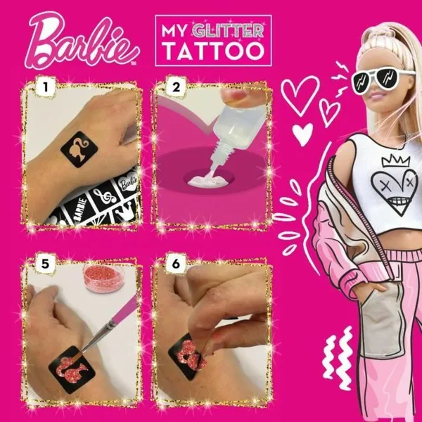 Pagaidu Tetovējumi Lisciani Giochi My Glitter Tatoo Purpurīns 20 Daudzums