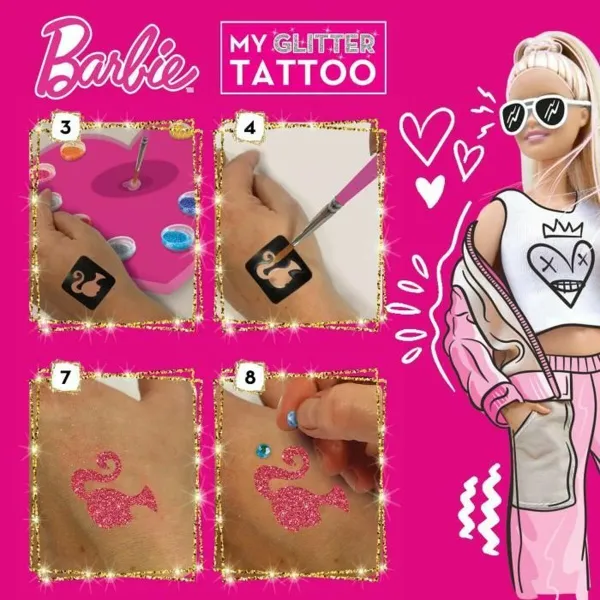Pagaidu Tetovējumi Lisciani Giochi My Glitter Tatoo Purpurīns 20 Daudzums
