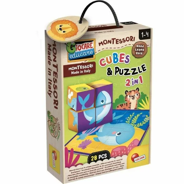 Hariv mäng kolm ühes Lisciani Giochi Cubes & Puzzle