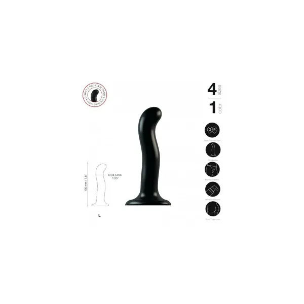 Дилдо Strap-on-me POINT STIMULATOR Чёрный L