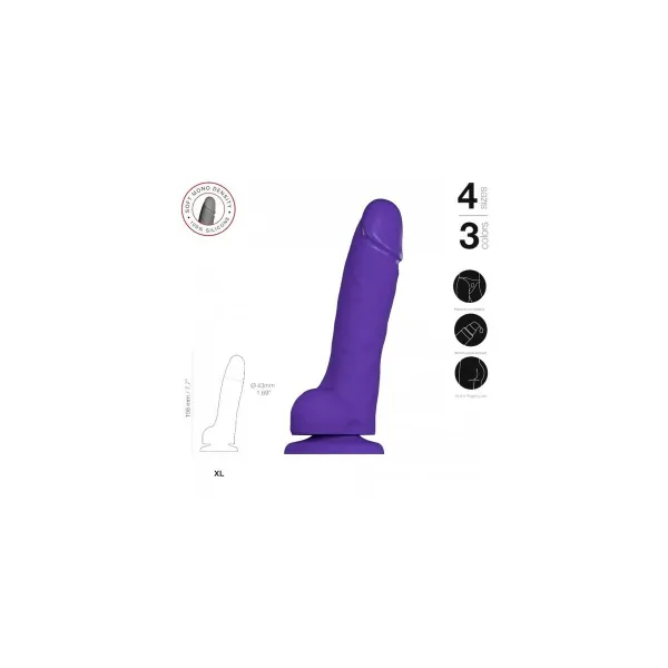 Vibratorius Strap-on-me 6015926 Purpurinė XL