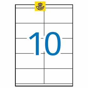 Lipnios etiketės Apli 1278 100 Paklodės 105 x 57 mm Balta