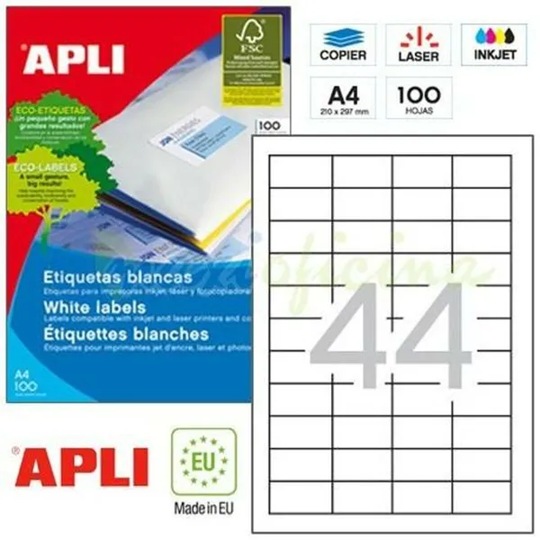 Uzlīmes Apli 1285 100 Loksnes 48,5 x 25,4 mm Balts