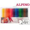 Set of Felt Tip Pens Alpino AR000187 Multicolour Double-ended (24 Pieces)