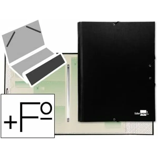 Järjestelykansio Liderpapel CS02 A4 Musta