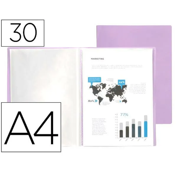 Dokumentų segtuvas Liderpapel EC75 Alyvinė A4
