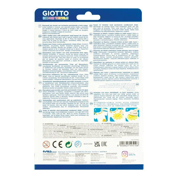 Tussisetti Giotto F49490000 Monivärinen (12 Kappaletta)